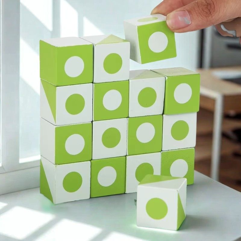 block puzzle-puzzle de blocs pile de cubes en bois