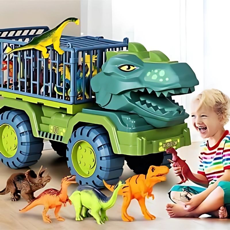 dinosaure-garçon-de-7-ans-joue-avec-son-camion