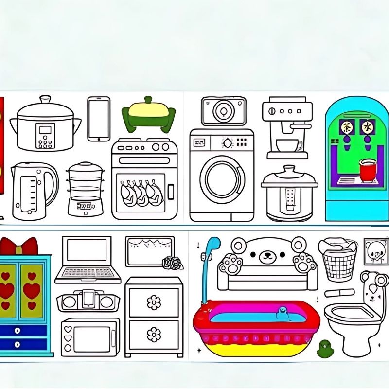 meuble-et-appareils-ménagers-à -colorier