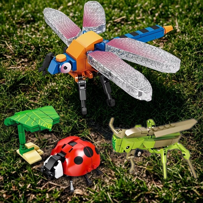 insecte-style-lego-libellule-coccinelle-sauterelle