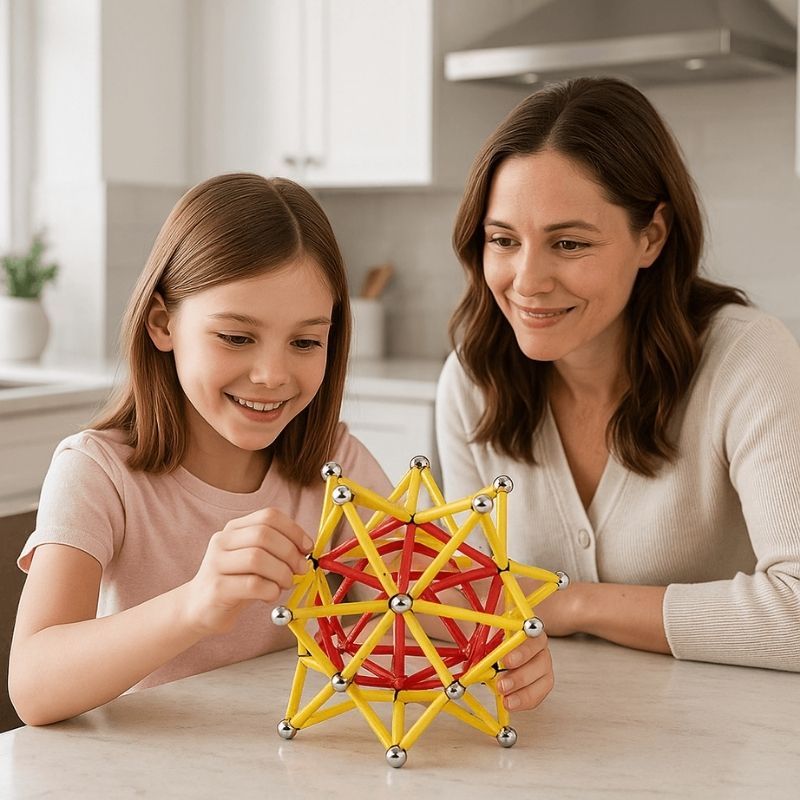 une-fille-de-10-ans-fière-avec-sa-maman-à-ses-côtés