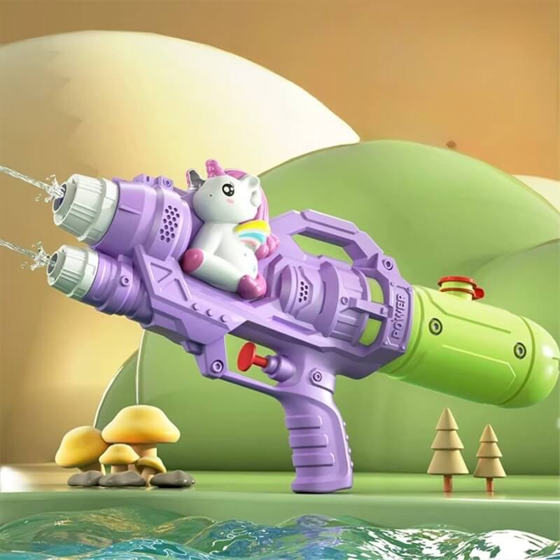 pistolet-a-eau-violet-licorne-blanche-grand-réservoir