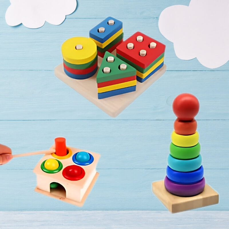 PUZZLE EN BOIS | Chiffres, lettres et formes