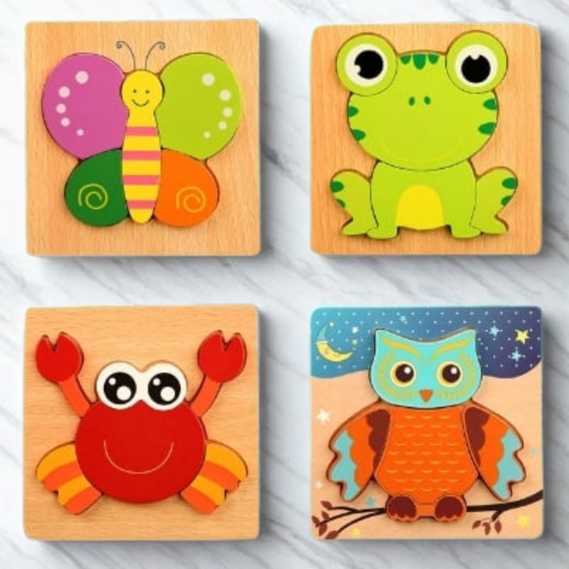 PUZZLE EN BOIS | ANIMAUX 3D
