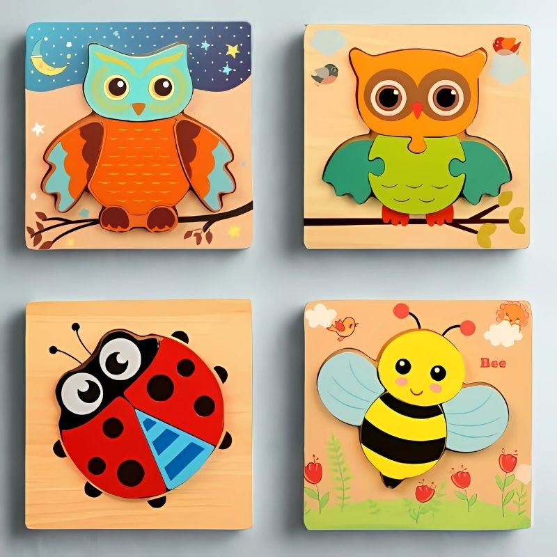 PUZZLE EN BOIS | ANIMAUX 3D