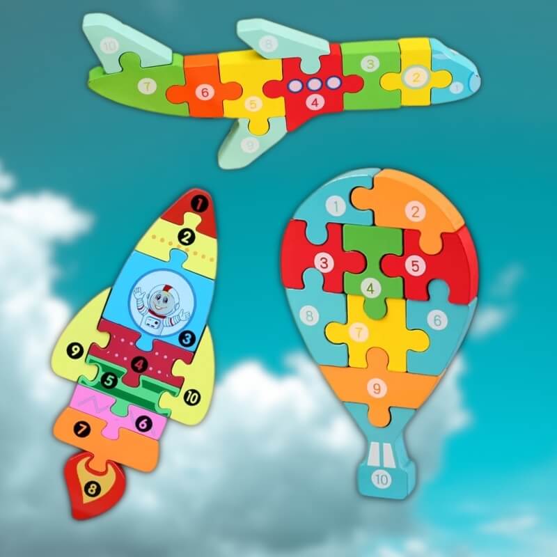 multicolore-facile-avion-mongolfier-fusée-numéroté