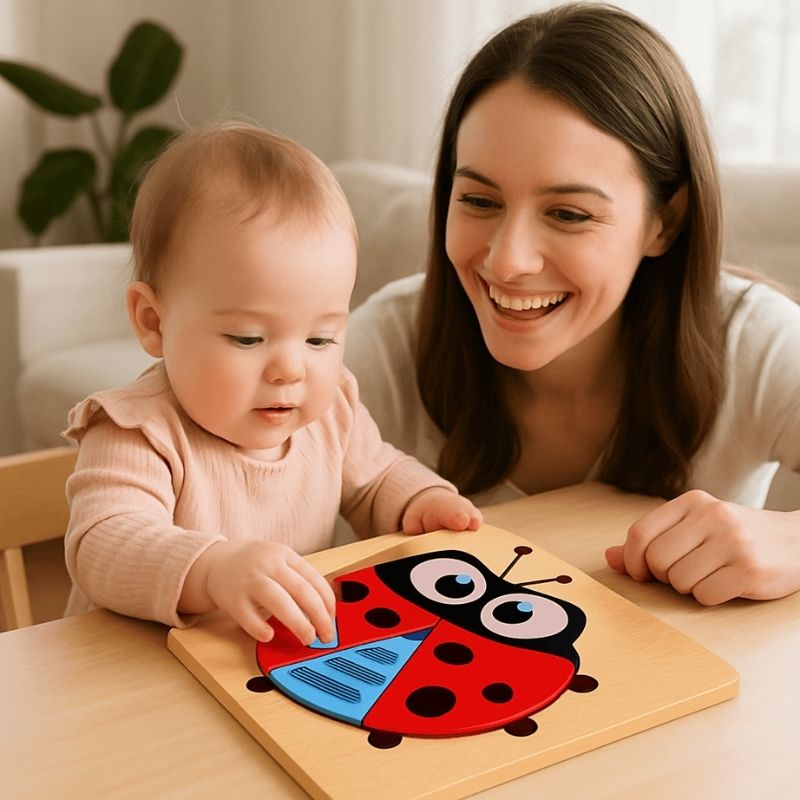 une-maman-regarde-son-bebe-faire-un-puzzle