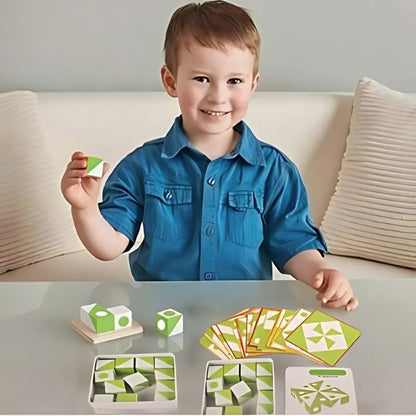 BLOCK PUZZLE-PUZZLE DE BLOCs enfant heureux de son jeu