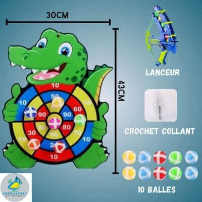 Cible-crocodile-balles-velcro