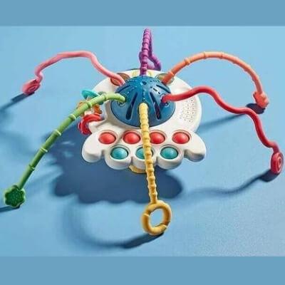 jouet-sensoriel-bébé-poulpe-bleu-jouet-motricité-pop-it