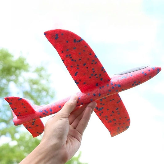 avion-jouet-rouge-pour-enfant-ailes-souple-mousse-robuste