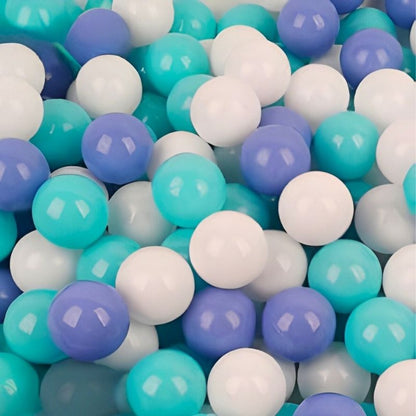 balles pour piscine voilette bleu vert blanche couleur aquarelle