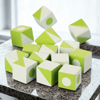 block puzzle-puzzle de blocs cube de bois sur table