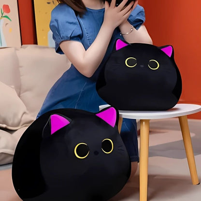 chat kawaii deux peluche différente taille tête chat noir