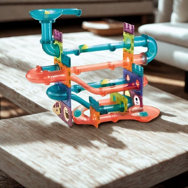 circuit de billes ensemble 107 pièces colorees pour creativite