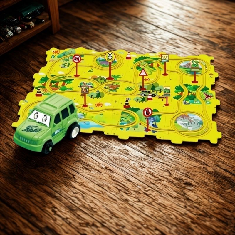 ensemble-25-pièces-voiture-verte
