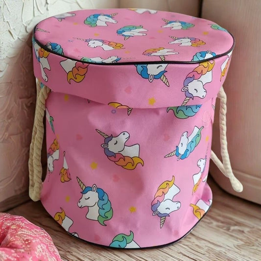 coffre a jouet rose pour fille avec tapis de jeu