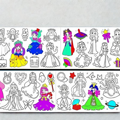 princesse-à-colorier-papier-mural-géant-pour-enfant