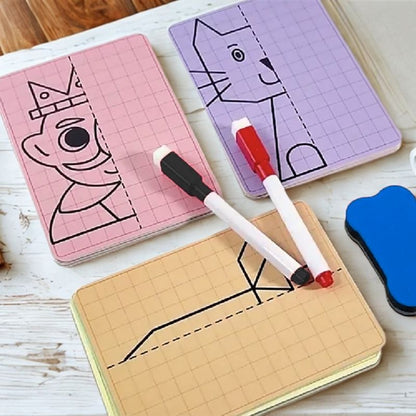 dessin facile des cartes crayons sur table bois blanc