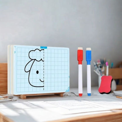 dessin facile ensemble exercices motricité feuilles plastifiées