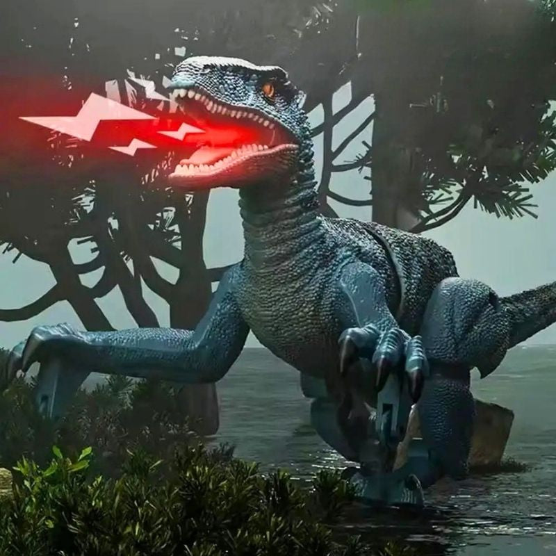 dinosaure jouet télécommandé avec lumière dans sa gueule