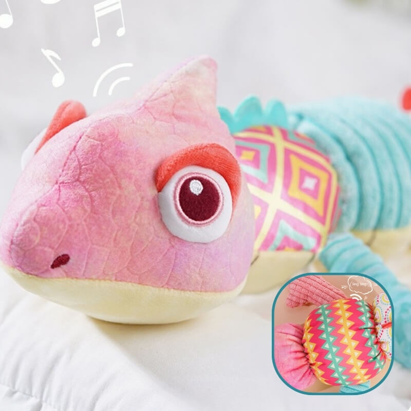 bebe-rose-lezard-cameleon-rose-belle-confection-doudou-peluche-jouet-musical-pour-bebe-caméléon