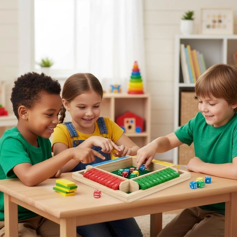 enfants heureux de jouer ensemble au jeu de société