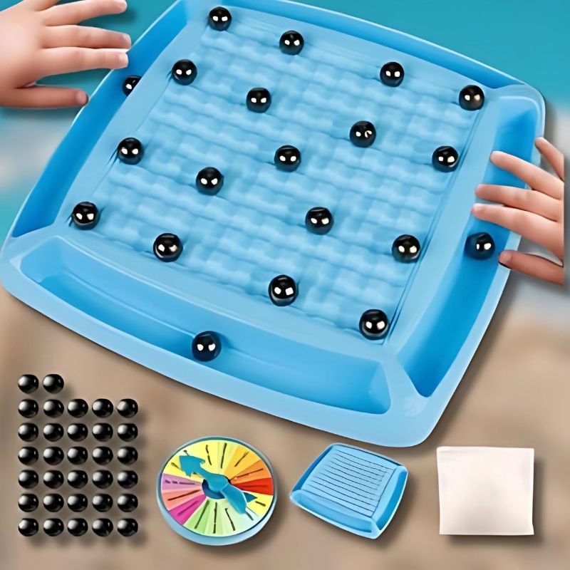 un-jeu-d'échecs-avec-pierres-aimanté