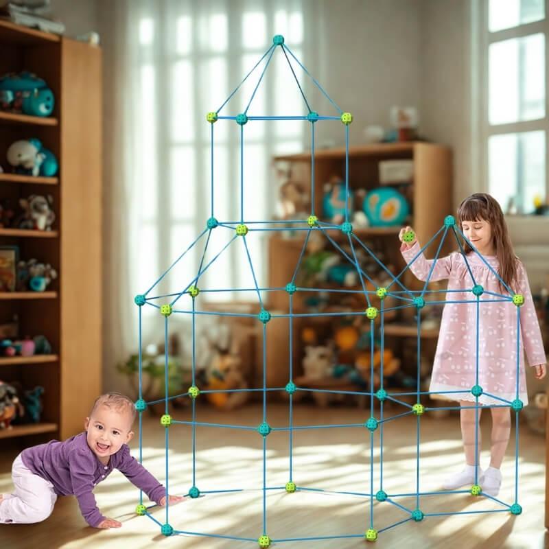 deux-soeurs-ont-construit-un-château-dans-leur-salle-de-jeux