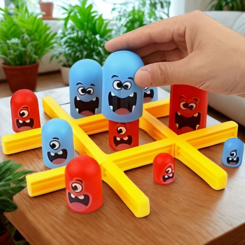 jeu de société jeu morpion évolué bleu rouge jaune