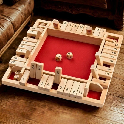 jeu de société shut the box feutre rouge jeu de calcul