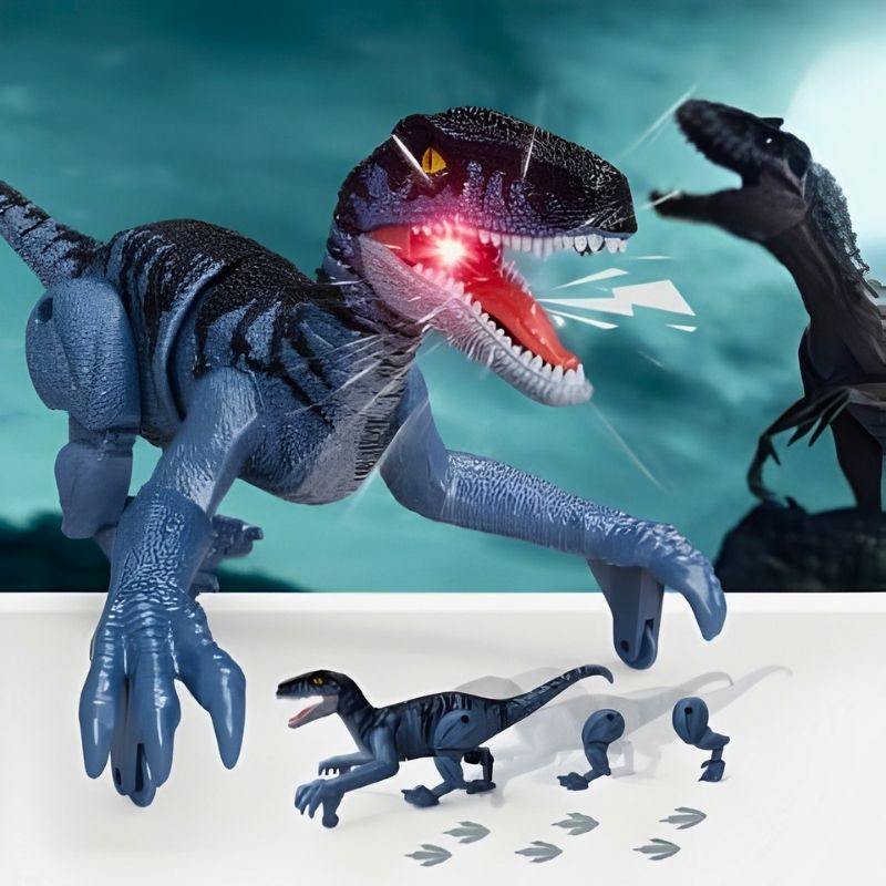 jouet dinosaure réaliste télécommandé raptor avec lumière