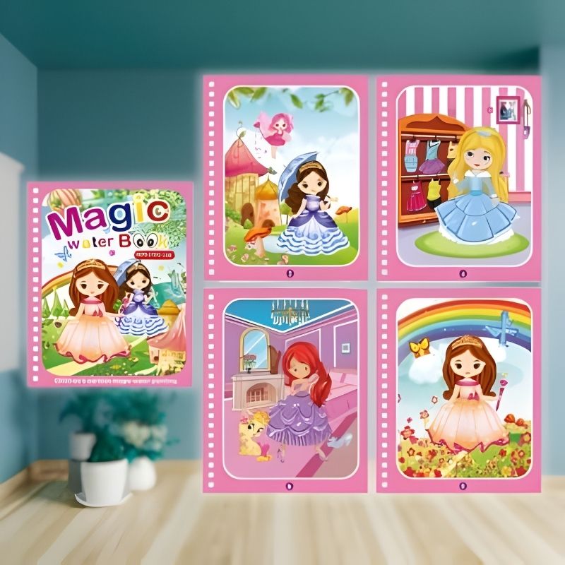 livre dessin facile coloriage à l'eau thème princesse