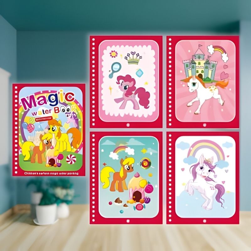 livre dessin facile coloriage eau thème pouliches mignonnes