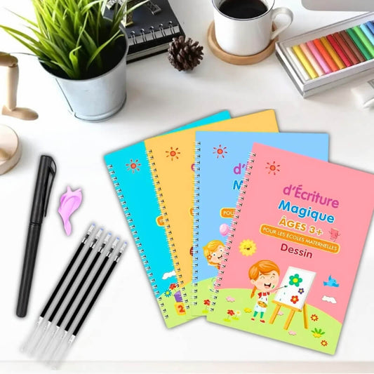 4-livres-apprendre-écriture-enfant-stylo-encre