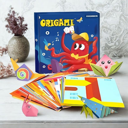 grand-lot-de-papier-origami-thème-animaux-fleurs-insectes