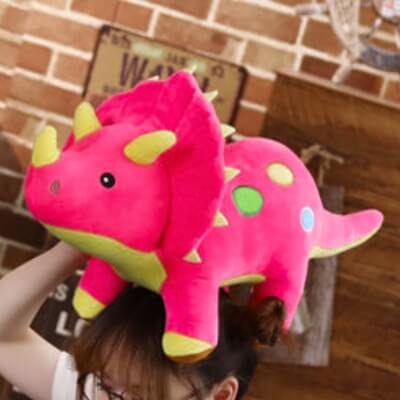 peluche-dinosaure-rose