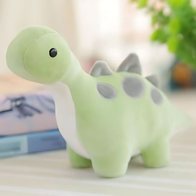 peluche dinosaure vert pâle brachiosaure douce souple