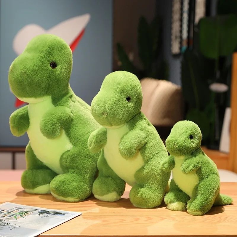 peluche dinosaure verte trois tailles 25 40 50 centimètres