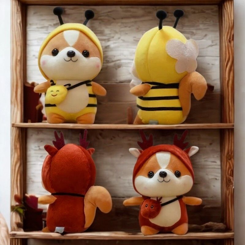 peluche kawaii mignonne peluche abeille peluche cerf