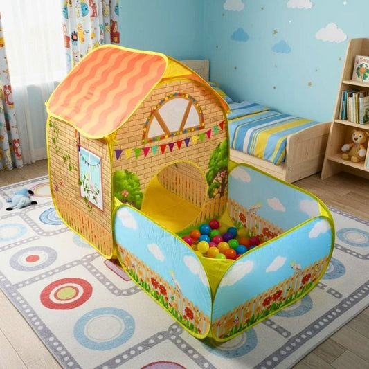 piscine a balle bebe style maison de campagne rustique