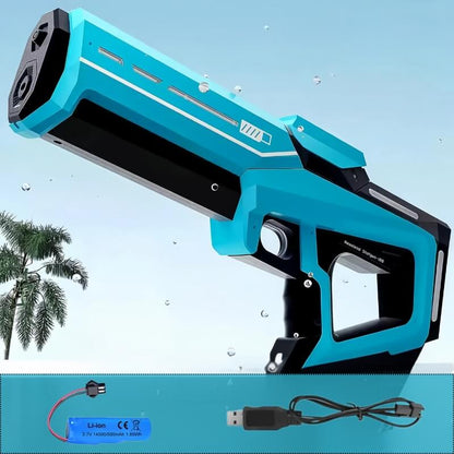 pistolet-à-eau-électrique-automatique-puissant-rechargeable-bleu-avec-chargeur-usb