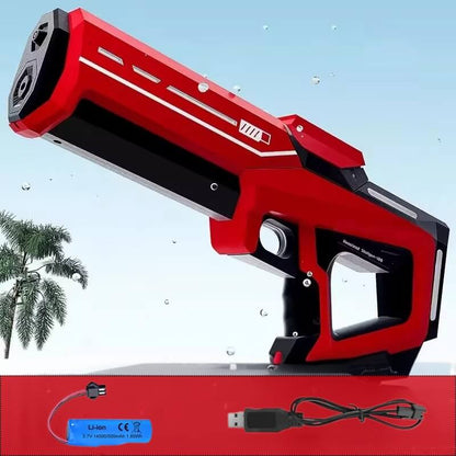 pistolet-à-eau-électrique-automatique-puissant-rechargeable-rouge-avec-chargeur-usb