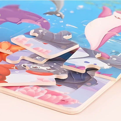 détails-d'un-puzzle-coloré-d'animaux-marins-enfant-3-ans