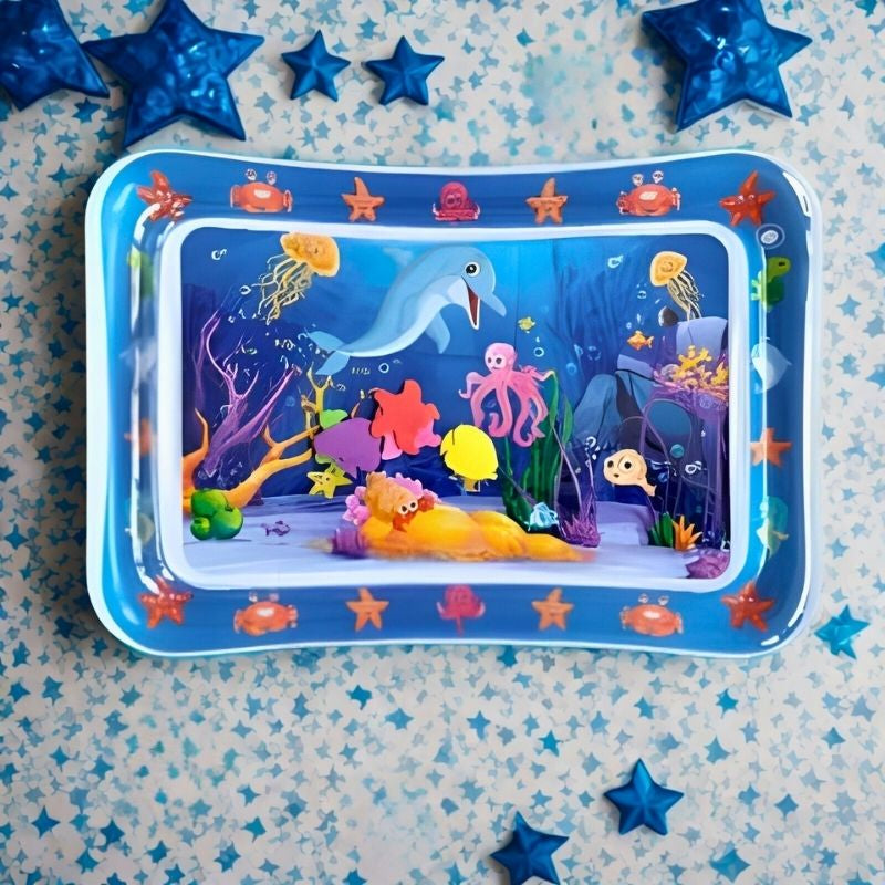 tapis d'eau pour bébé thème océan avec dauphin