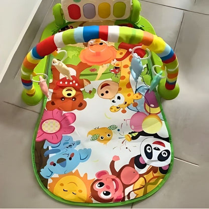 tapis d'éveil bébé avec notes et arche colorée