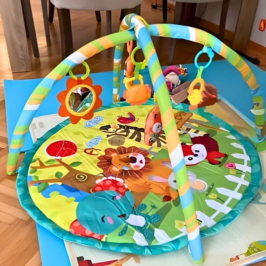 tapis d'éveil bébé couleurs vives motifs animaux mignons