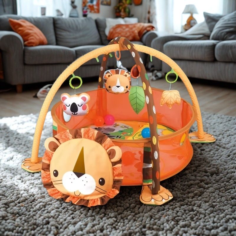 tapis d'éveil bébé modèle lion 3 en 1 trop mignon