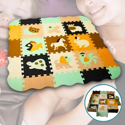 tapis-bébé-aux-couleurs-de-terre-avec-design-animaux-mignons