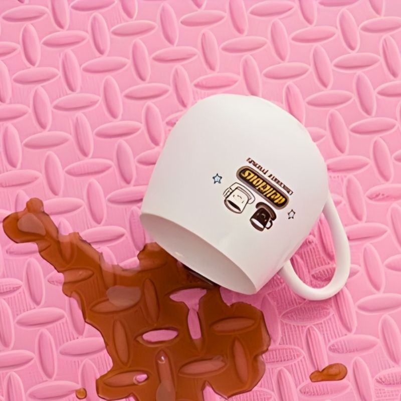 tapis puzzle imperméable dégât de café de maman